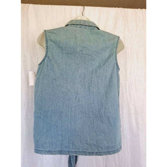 Women's Roebuck & Co. Denim lace Shirt, XL, Blue NWT vtg - Picture 4 of 6